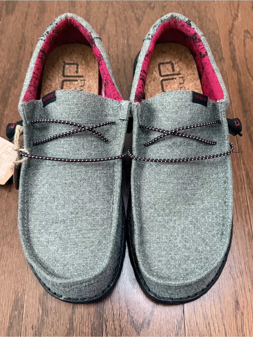 Hey Dude Wally Eco Ascend in Ripstop Grey NEW in Box size 10